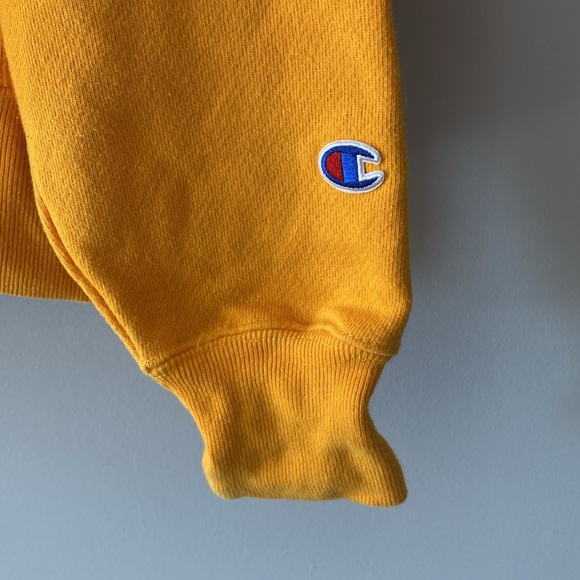 Champion Reverse Weave mustard yellow hoodie - Picture 4 of 6